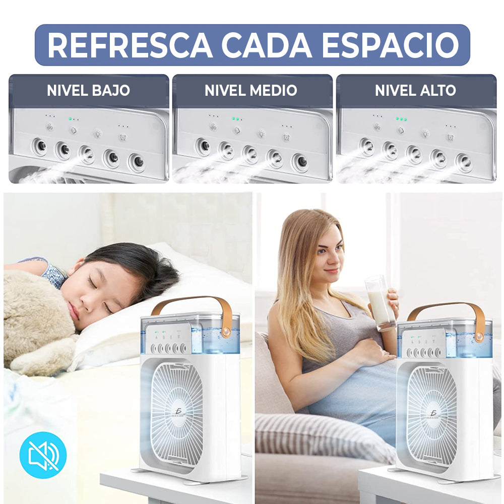 Ventilador de Aire Acondicionado Portátil Tanque de Agua USB con Luz LED CLR64