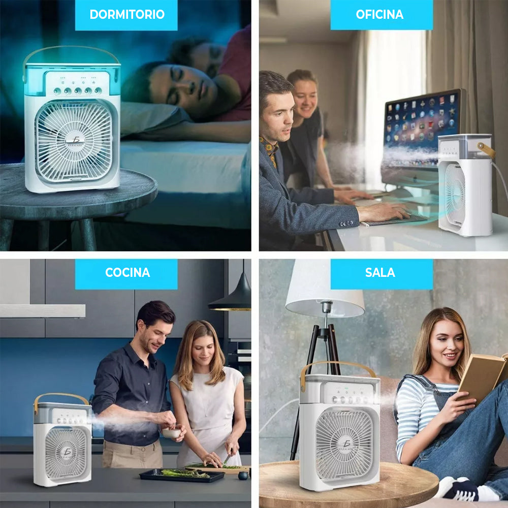 Ventilador de Aire Acondicionado Portátil Tanque de Agua USB con Luz LED CLR64