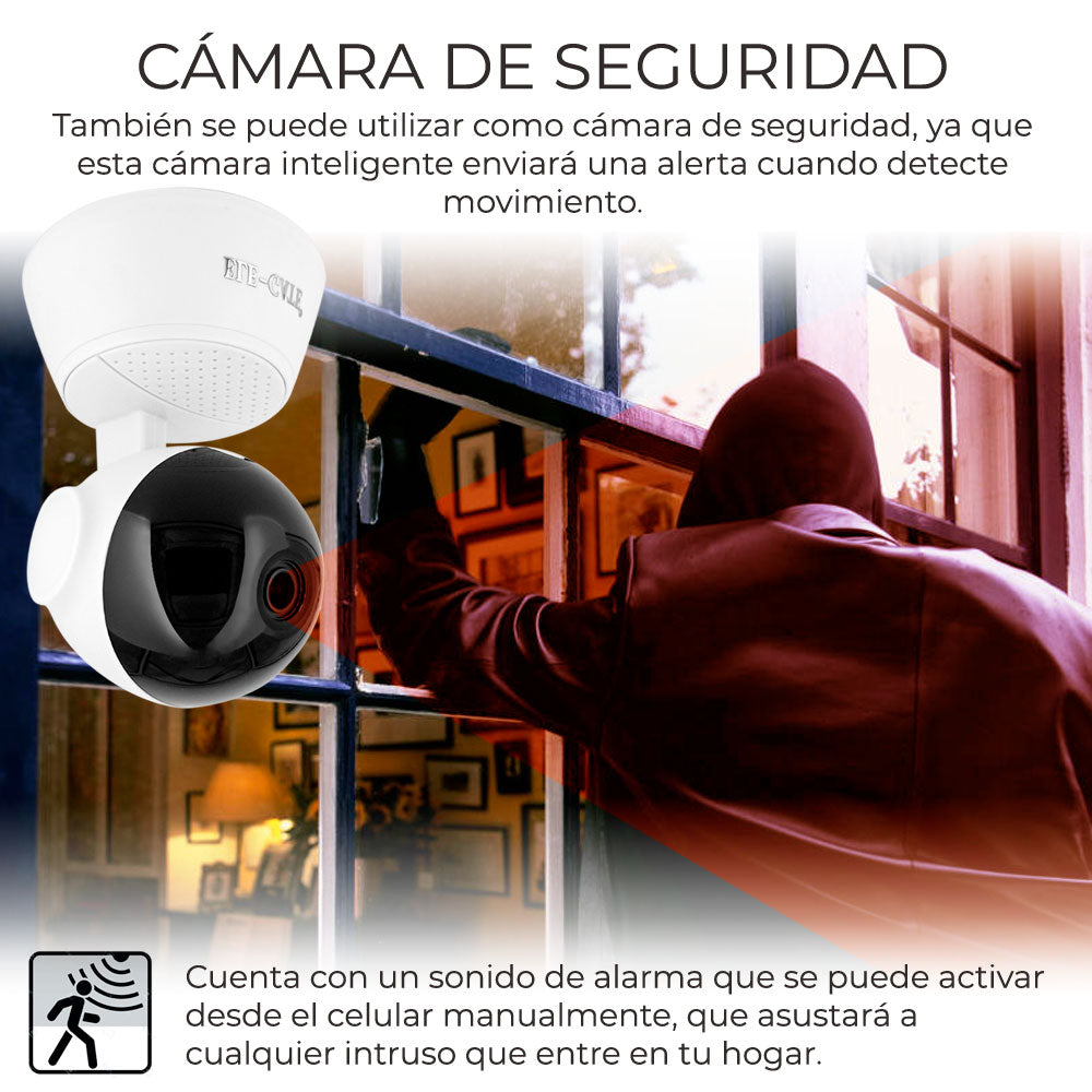 Camara De Seguridad 1080p Wifi Visión Nocturna Alarma web46