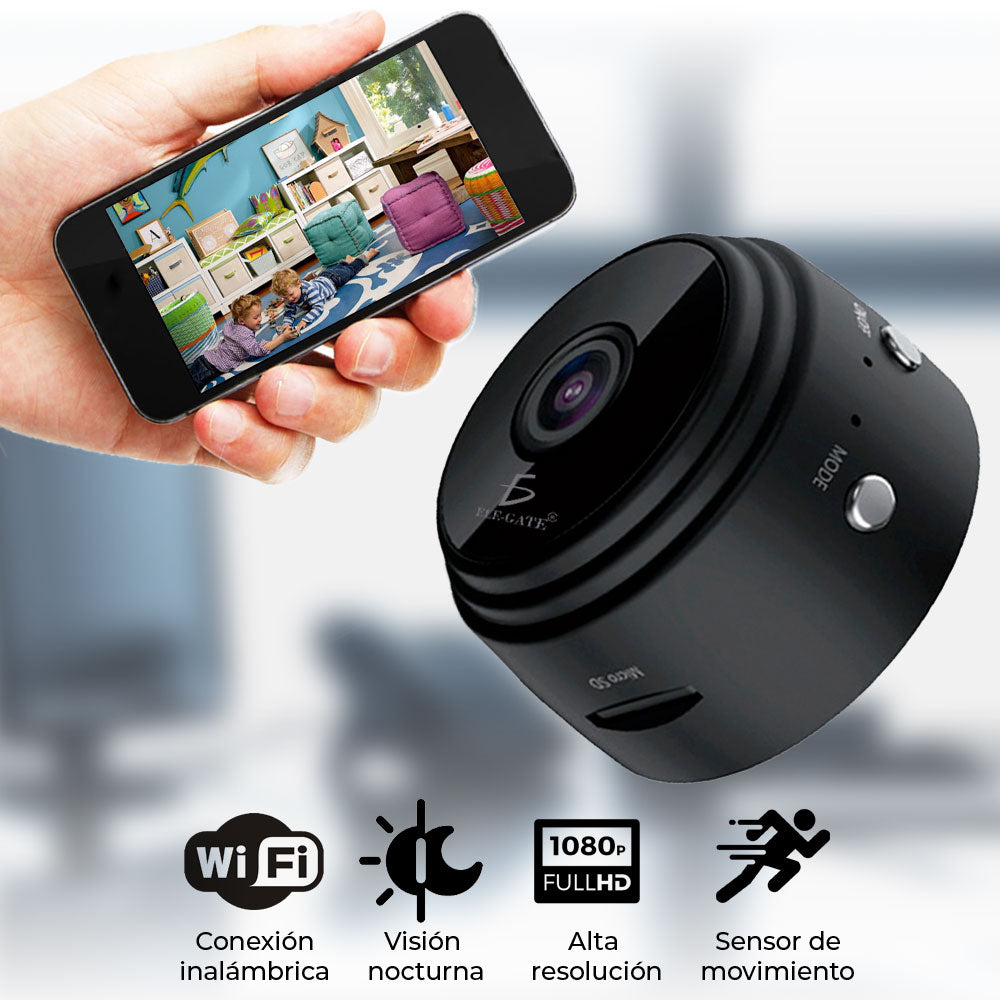 Mini Cámara Portátil Wifi Con Visión Nocturna WEBA9