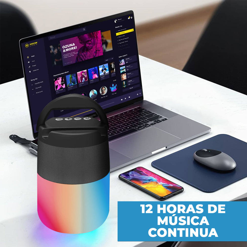 Bocina Bluetooth portátil con Luces RGB