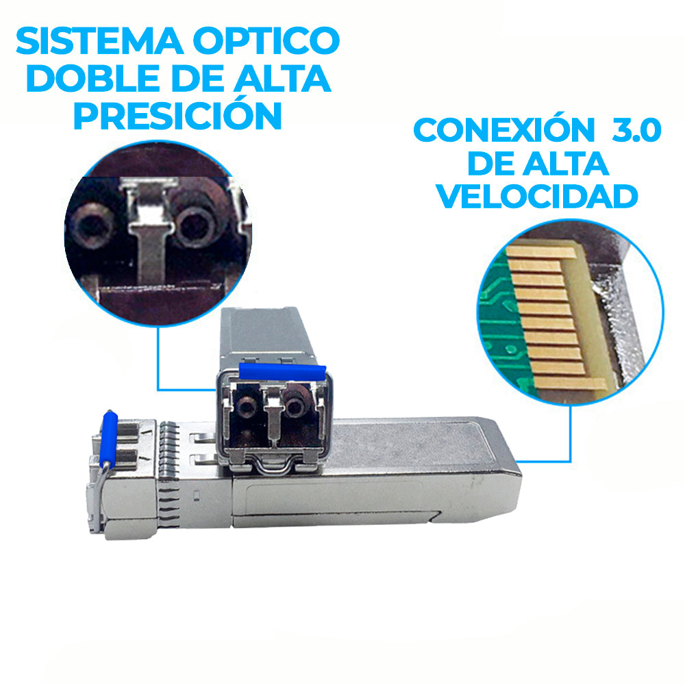 Transceptor 10GBase LR SFP LC Módulo Monomodo 10G Model:CON.SFP10GAIR