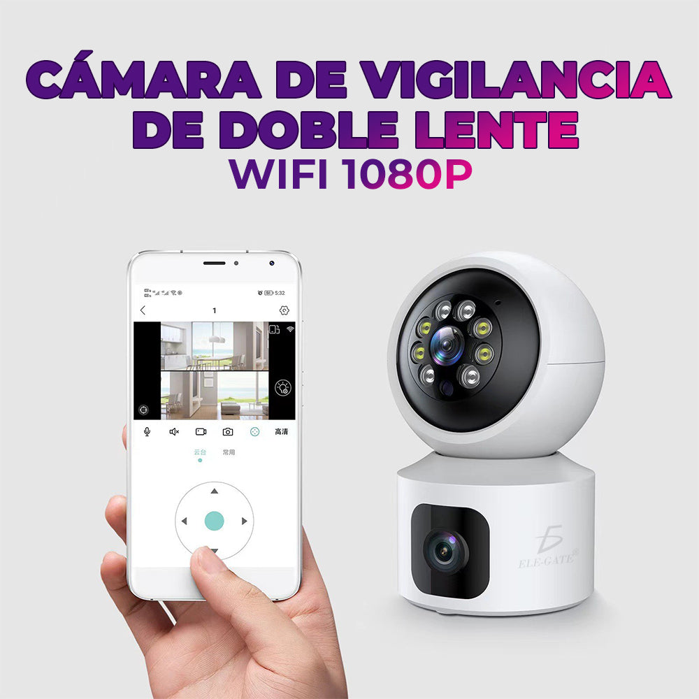 Mini Cámara de Seguridad con WiFi 4MP Dual de Lente  WEB.70