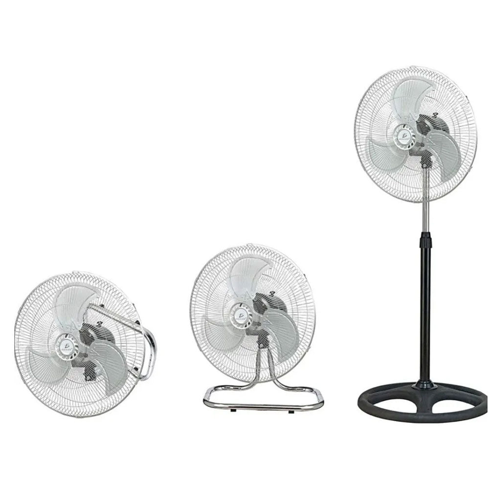 Ventilador de 45 CM Pedestal Piso Pared con Aspas Aerodinámicas 3 Velocidades Metálico. CLR.62