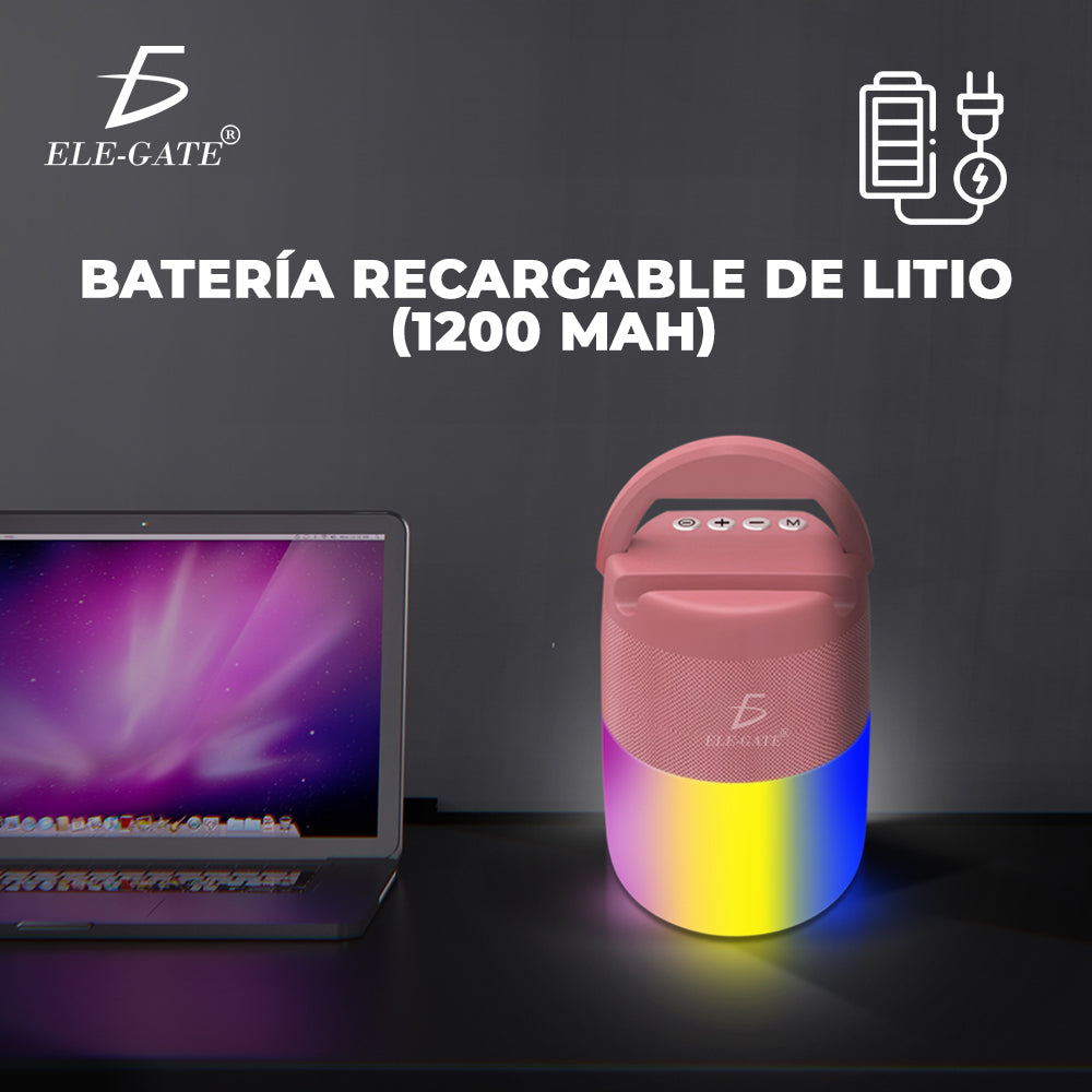 Bocina Bluetooth portátil con Luces RGB