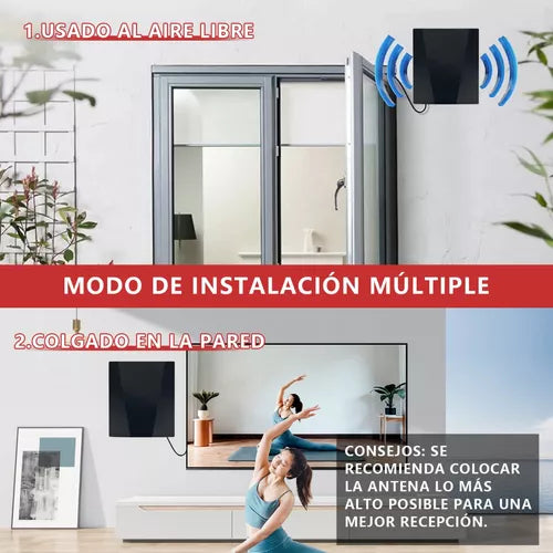 Antena Tv Hd 1080p para Interior y Exterior At10musb