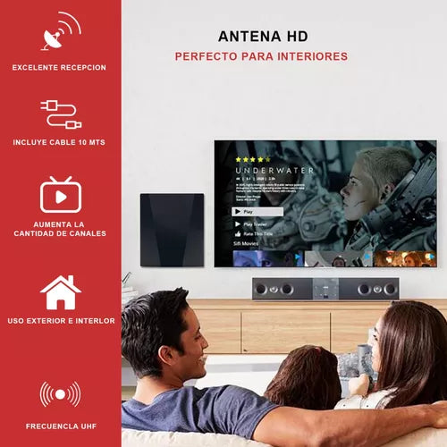 Antena Tv Hd 1080p para Interior y Exterior At10musb