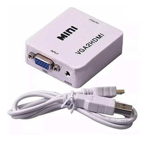 Adaptador Vga a Hdmi Convertidor De Video y Audio para Pc, Lap, Proyector