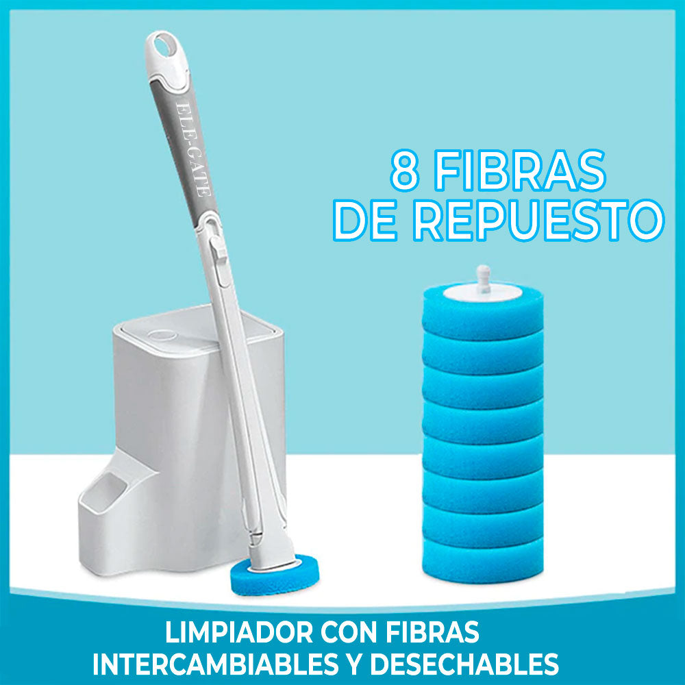 Limpiador Para Baños Con 8 Fibras Intercambiables Y Desechables Model:HOG.953