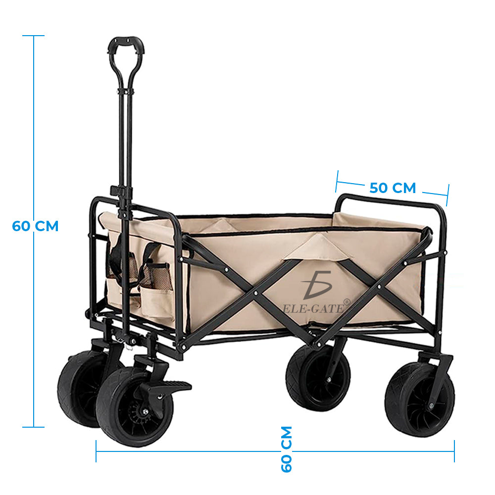 Carrito de Mano para Exteriores y Bricolaje con Rodamiento – Capacidad de Carga 80 kg