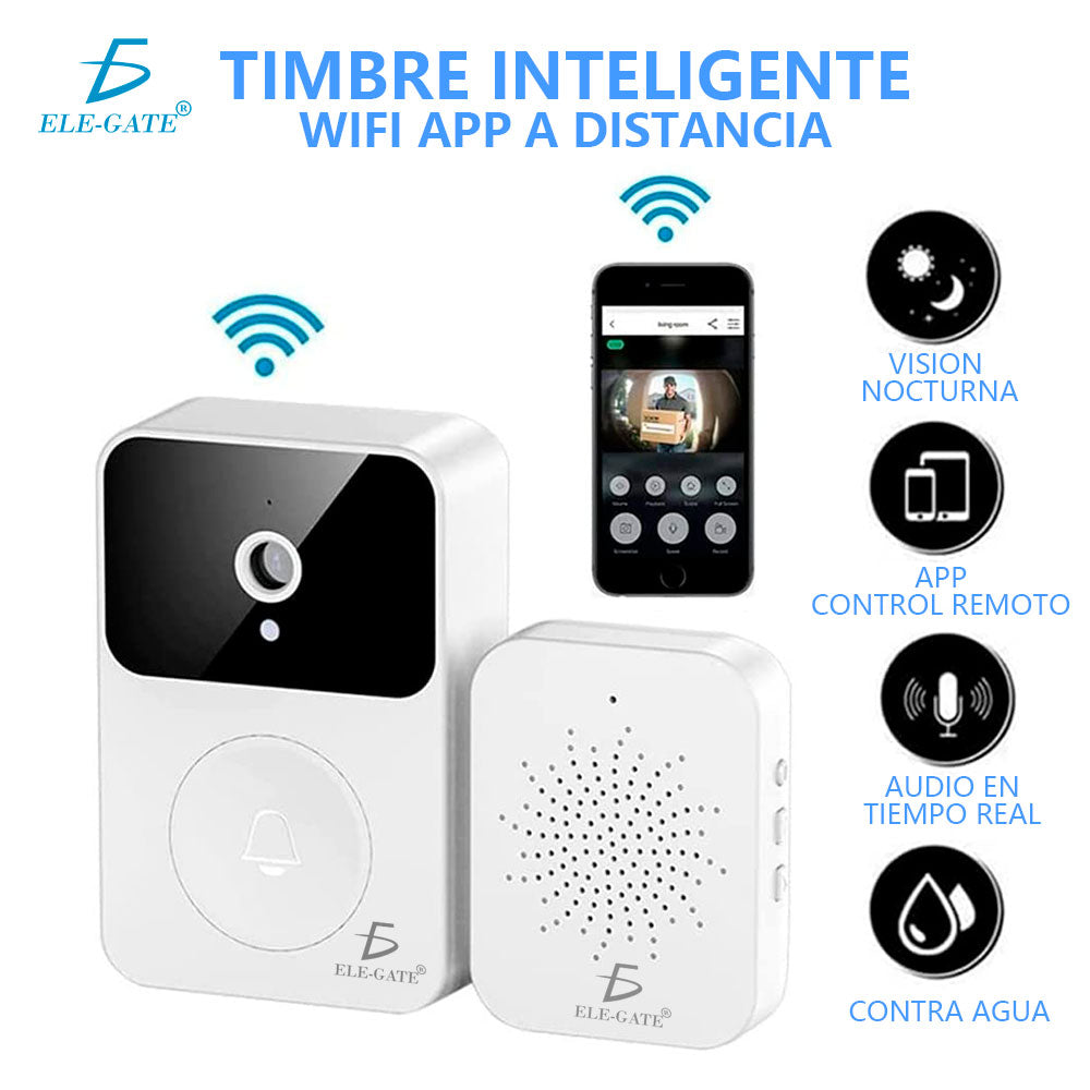 Timbre De Puerta Inalámbrico Con Mirilla Lcd Cámara Wifi HOG.X9