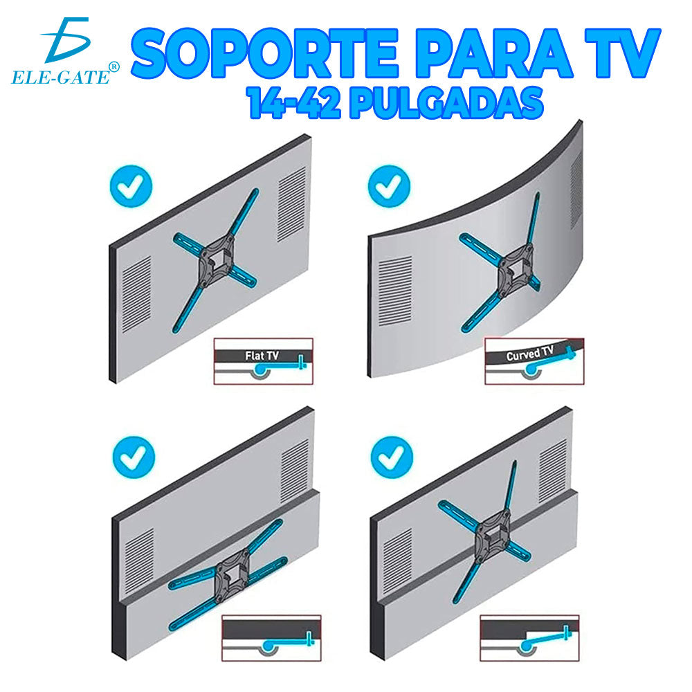 Soporte Para Television Pantalla Monitor 14 A 42 Pulgadas HOLD.74