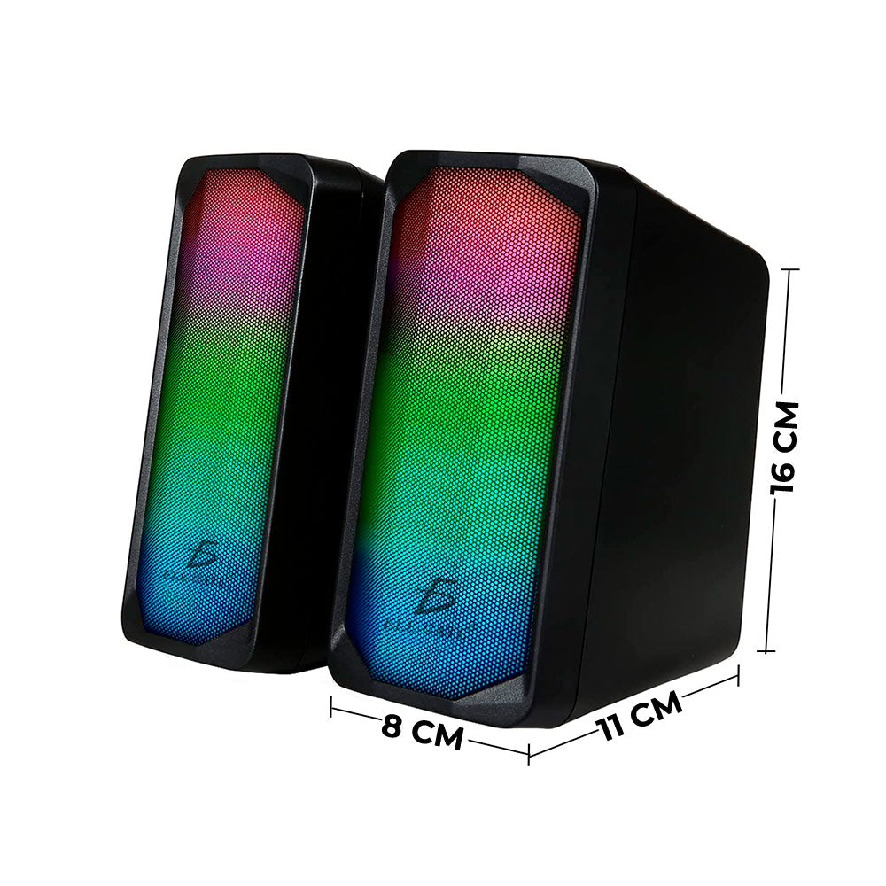 Bocina Para Usb 5w Altavoces De Pc Con Luz Led Cambio De Rgb Model:BC.Q5