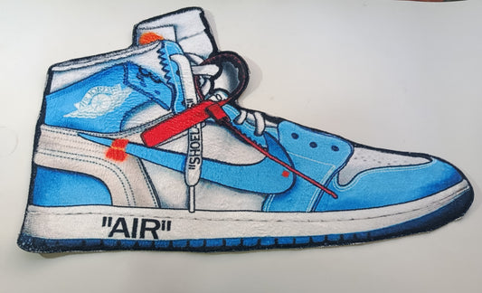 Tapete Alfombra Para Interior Jordan 1 Off White Azul