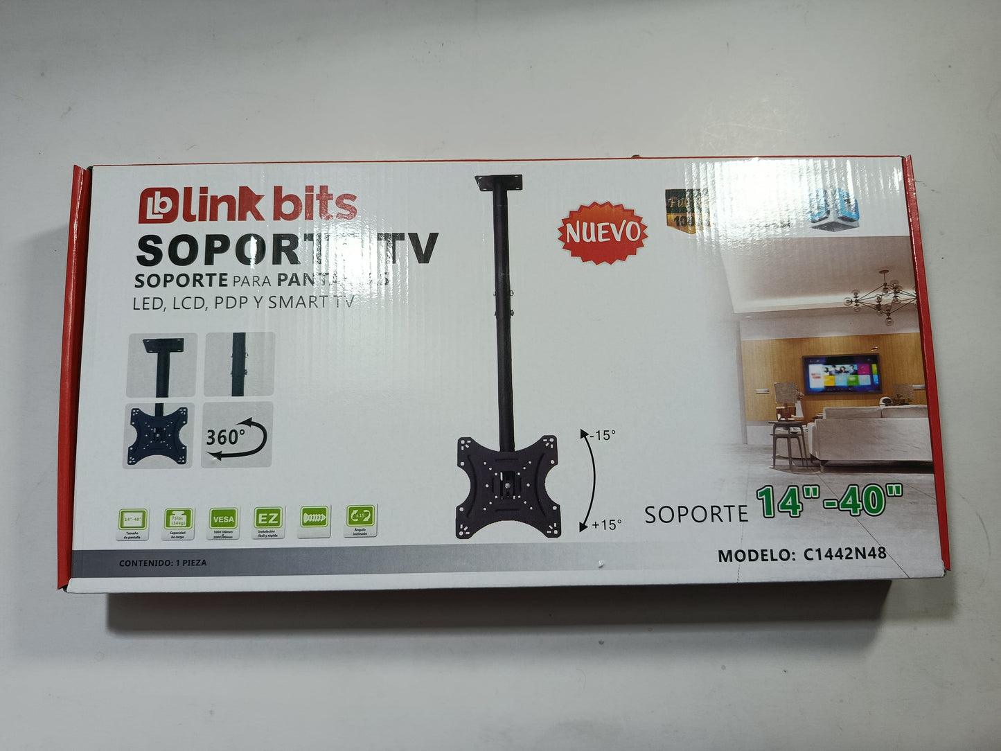 Soporte de Techo Para Pantalla Tv Monitor 14 A 40 Pulgadas