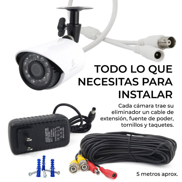 Kit Video Vigilancia 16 Cámaras 1MP Full hd 1080p Cctv WEB.47.16