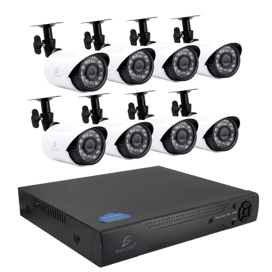 Kit Video Vigilancia 8 Cámaras 1MP Full hd 1080p Cctv WEB.47.8