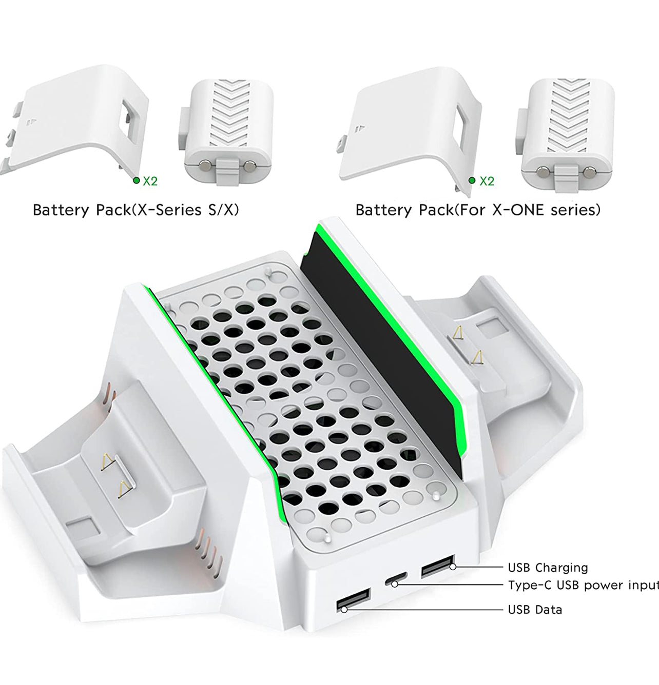 Soporte de refrigeración xbox series S con ventilador de 3 niveles